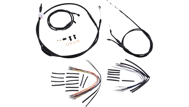 BURLY BRAND Control Kit - 16" Ape Hanger Handlebars - Harley-Davidson 2006 FXD - B30-1038