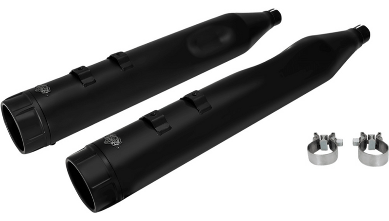 VANCE & HINES 4-1/2" Torquer Mufflers for FL '95-'16 - Black - 46673