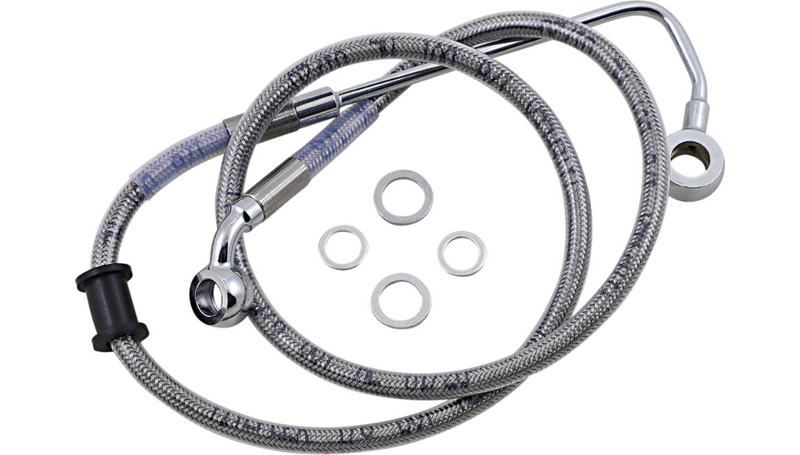 DRAG SPECIALTIES Brake Line - +4" - Stainless Steel - '15-'17 Softail - 618302-4