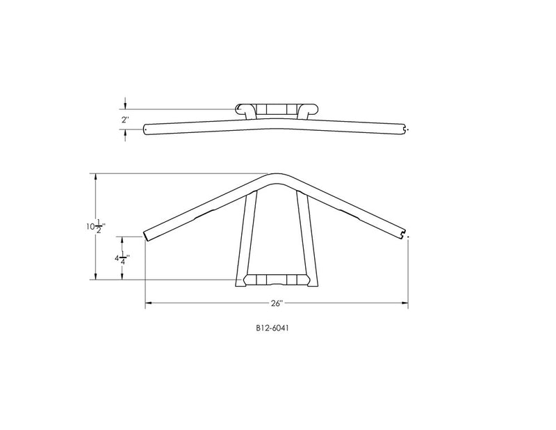 BURLY BRAND Handlebar - Jim - 11" - Black - '83-'22 XL - B12-6041B
