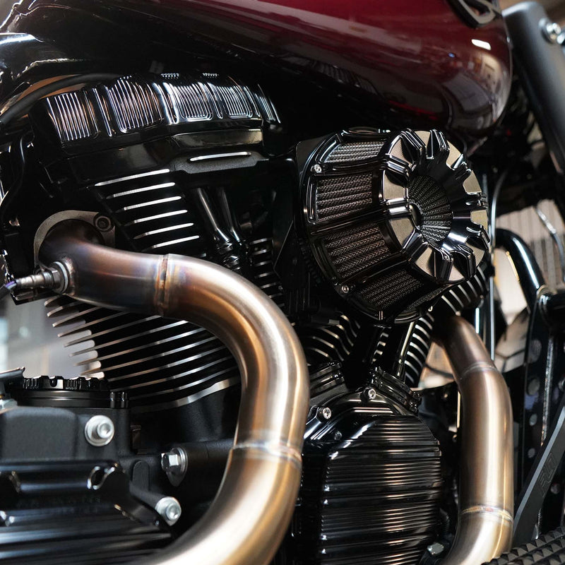 ARLEN NESS 10-GAUGE® INVERTED SERIES AIR CLEANER, ALL BLACK - 17-up M8 MODELS - 600-008 - PartsOutlet.com.au