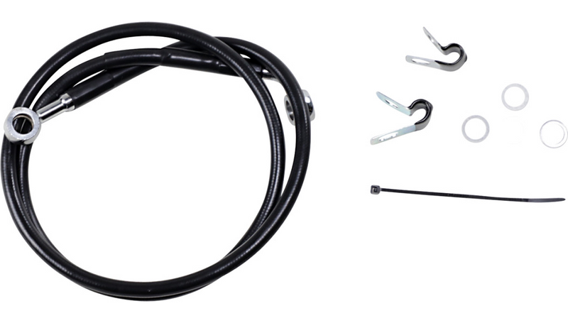 DRAG SPECIALTIES Brake Line - Front - Black - 38-3/8" - XL883 '04-'10 - 660313-BLK
