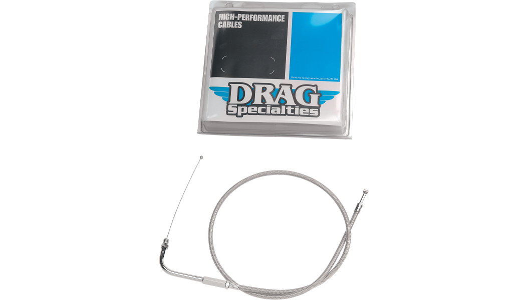 DRAG SPECIALTIES Idle Cable - Harley-Davidson 1996-2003 - 32-1/2" - Braided 5342000B