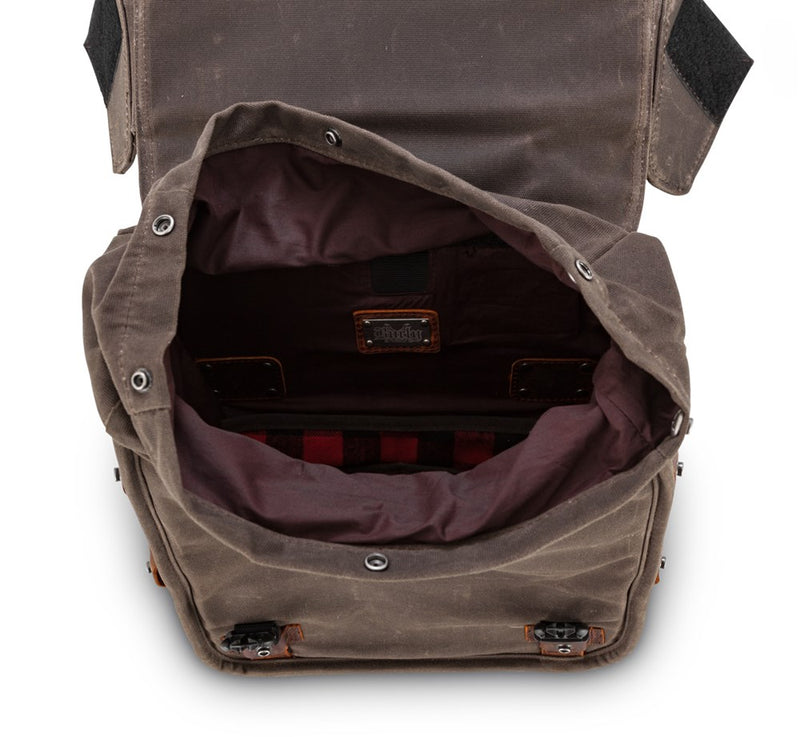 BURLY BRAND Throw-Over Saddlebag - Dark Oak B15-1002D - PartsOutlet.com.au