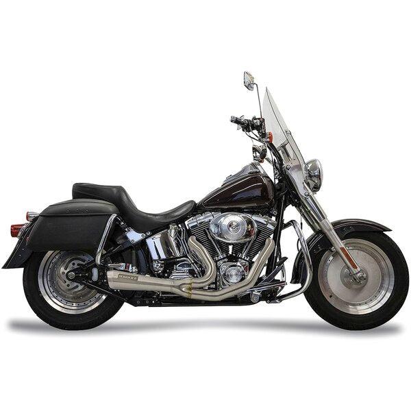 BASSANI XHAUST 2-into-1 Ripper Exhaust System - Short - Stainless - Twin Cam Softails 1S6SS