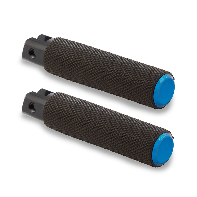 ARLEN NESS KNURLED FOOTPEGS, BLUE - STANDARD MALE MOUNT - 07-937 - PartsOutlet.com.au