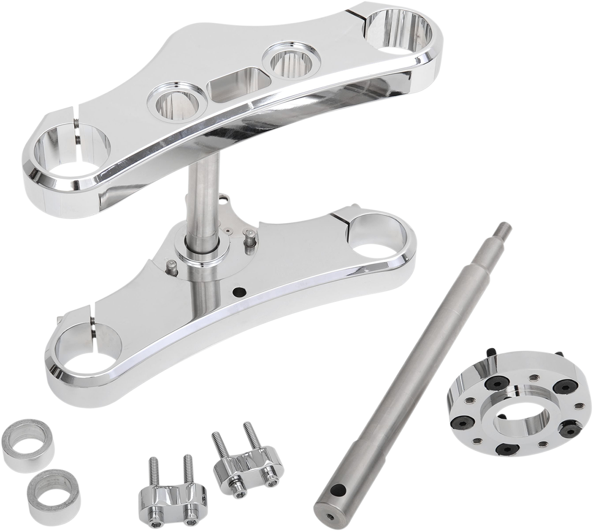 ACCUTRONIX Triple Tree - 49 mm - Chrome - 5 Rake - FXD '08-'17 - TWD54 ...