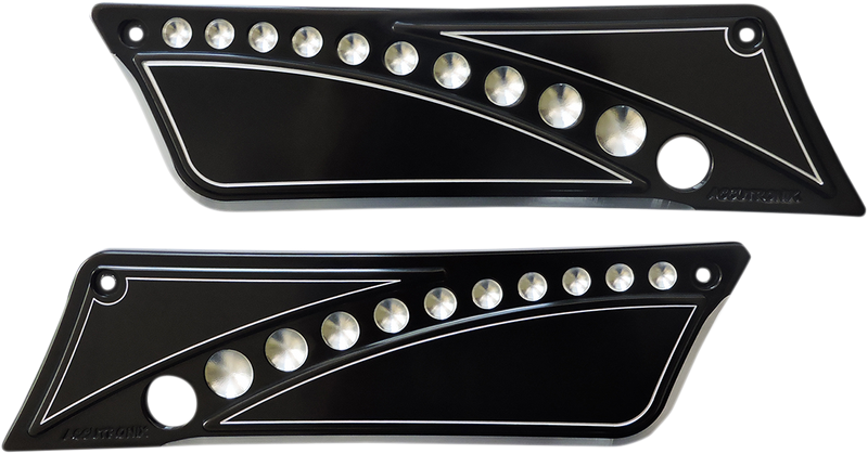 ACCUTRONIX Latch Cover '93-'13 - Drilled Black - FL BLC9313-DN