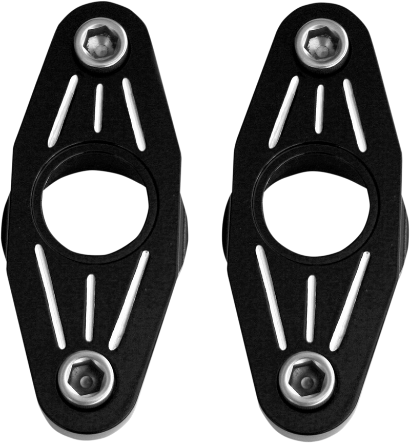 ACCUTRONIX Swingarm Pivot Blocks - Black Anodized Ball-Milled FXPV1-MN