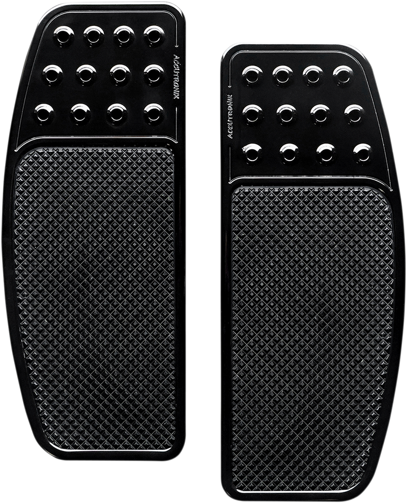 ACCUTRONIX Front Floorboards - Extended - Black - Knurled - Original - FL FBF01-KDOB