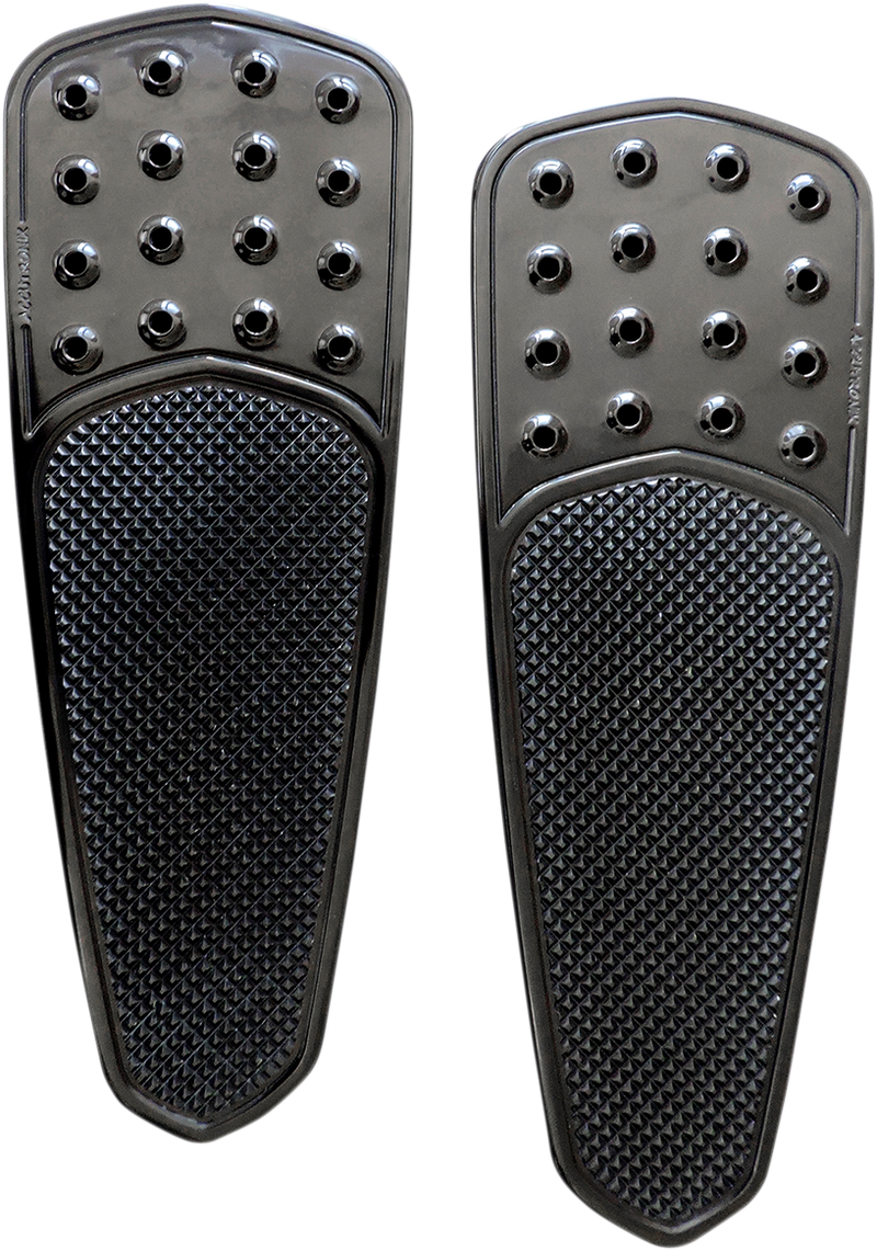 ACCUTRONIX Front Floorboards - Extended - Black - Knurled - Teardrop - FL FBF01-KDTB