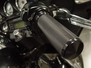 JOKER MACHINE Grips - Knurled - Black - Harley-Davidson 2008-2023 - 03-89BLK - PartsOutlet.com.au
