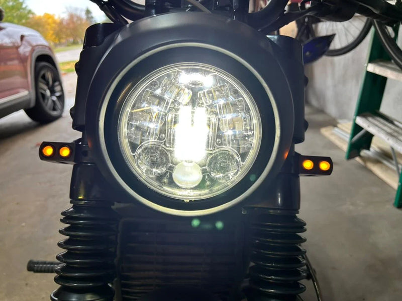 JOKER MACHINE Rat Eye LED Turn Signals - 39 mm - Black 05-200-1B - PartsOutlet.com.au