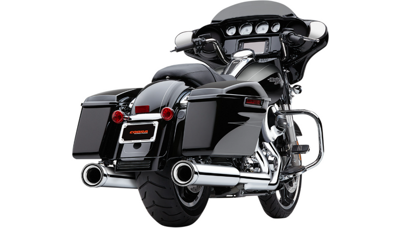 COBRA Neighbor Hater Mufflers for '95-'16 Bagger - Chrome 6107 - PartsOutlet.com.au