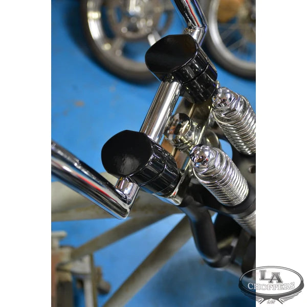 LA CHOPPERS 1" PAUGHCO AND DANN SPRINGER RISERS BLACK UNIVERSAL - LA-7410-03B