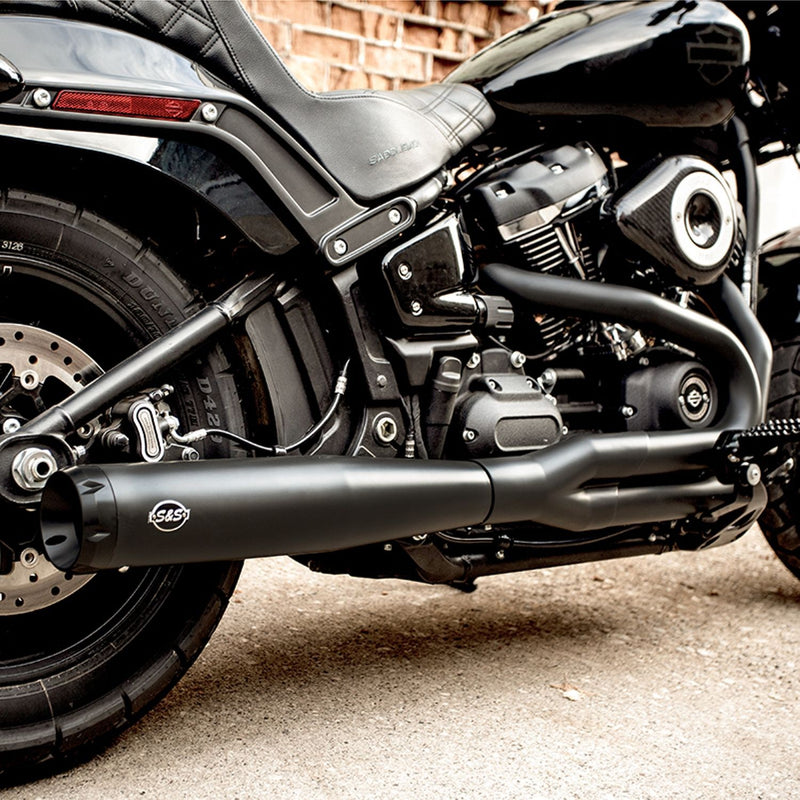 S&S CYCLE SUPERSTREET 2-1 for STANDARD CHASSIS M8 SOFTAIL® MODELS—Black 550-0846B - PartsOutlet.com.au