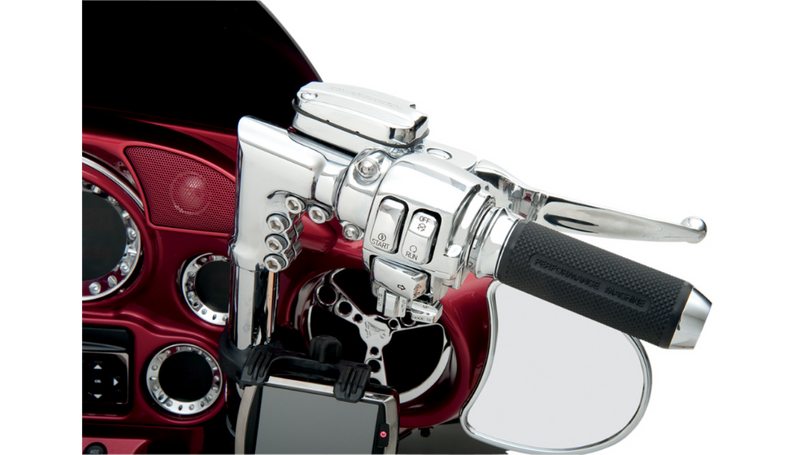 DRAG SPECIALTIES Switch Housing - Cruise - Harley-Davidson 2008-2013 - Chrome H07-0783 - PartsOutlet.com.au