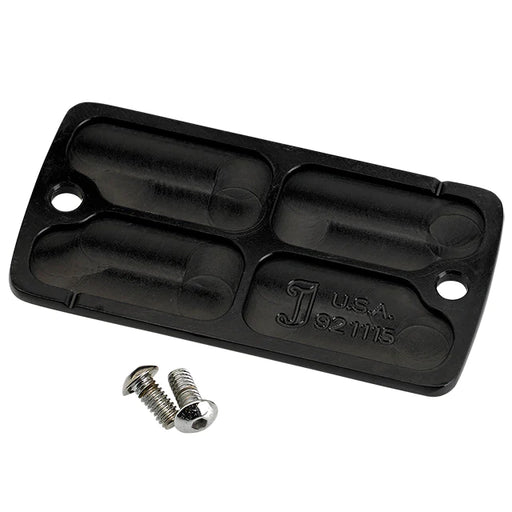 JOKER MACHINE Master Cylinder Cover - Brake - Front - Finned - Black - Harley-Davidson 1985-1995 - 921115-2 - PartsOutlet.com.au