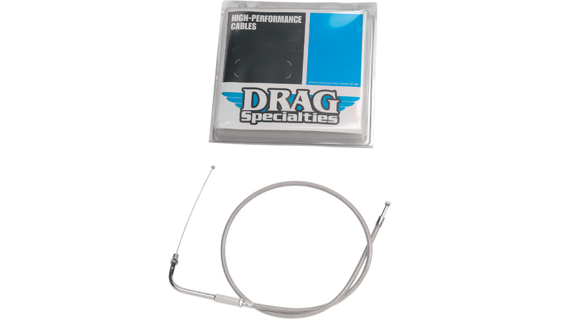 DRAG SPECIALTIES Idle Cable - 35" - Braided - XL '07-'22 - 5342504B