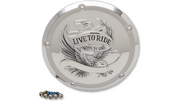 DRAG SPECIALTIES 5-Hole - Chrome - Harley-Davidson 2016-2022 - Live to Ride Derby Cover D33-0110CA - PartsOutlet.com.au