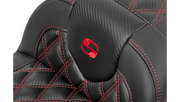 SADDLEMEN RoadSofa Seat - without Backrest - Carbon Fiber - Lattice Stitch - Red Stitch - FLTR/FLHX '23-'24 - 823-07-20604 - PartsOutlet.com.au