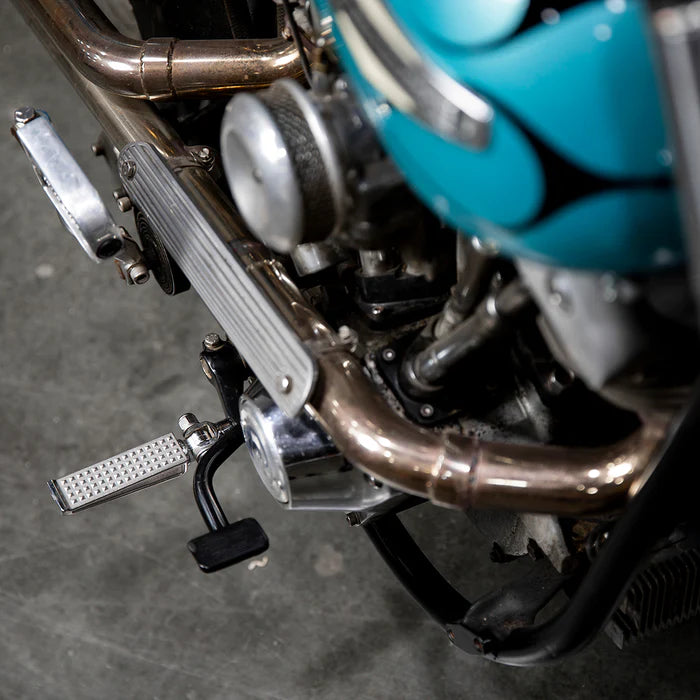 BILTWELL Sanderson Footpegs - Polished - Silver - 7001-302-01 - PartsOutlet.com.au