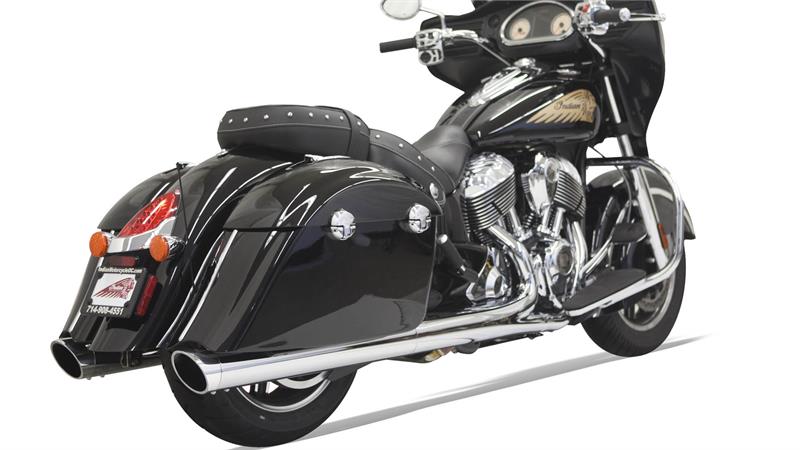 BASSANI XHAUST Slash-Cut Mufflers for Indian Challenger, Chieftan or Road Master 2014-2021 - Chrome 8C17S