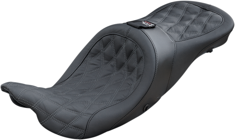 DANNY GRAY Longhaul 2Up Seat - Air - w/ Driver Backrest Capability - Double Diamond w/ Gray Stitch - FL '08-'23 - 21-413DIAAIR - PartsOutlet.com.au