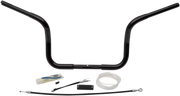 FAT BAGGERS INC. 1-1/4" EZ Install Round Top Handlebar Kit - 10" - Black 909410-B