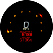 DAKOTA DIGITAL Tank Speedometer - Black Bezel - 4.5" MLX-2011-K