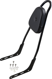 MOTHERWELL One-Piece Sissy Bar - Gloss Black - Skull - With Pad 156T18-GB-SK-WP