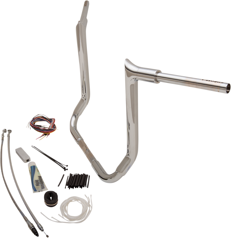 FAT BAGGERS INC. 1-1/2" EZ Install Pointed Top Handlebar Kit - 16" - Chrome 809116