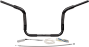 FAT BAGGERS INC. 1-1/2" EZ Install Rounded Top Handlebar Kit - 12" - Black 809412-B