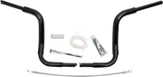 FAT BAGGERS INC. 1-1/2" EZ Install Rounded Top Handlebar Kit - 12" - Black 809412-B