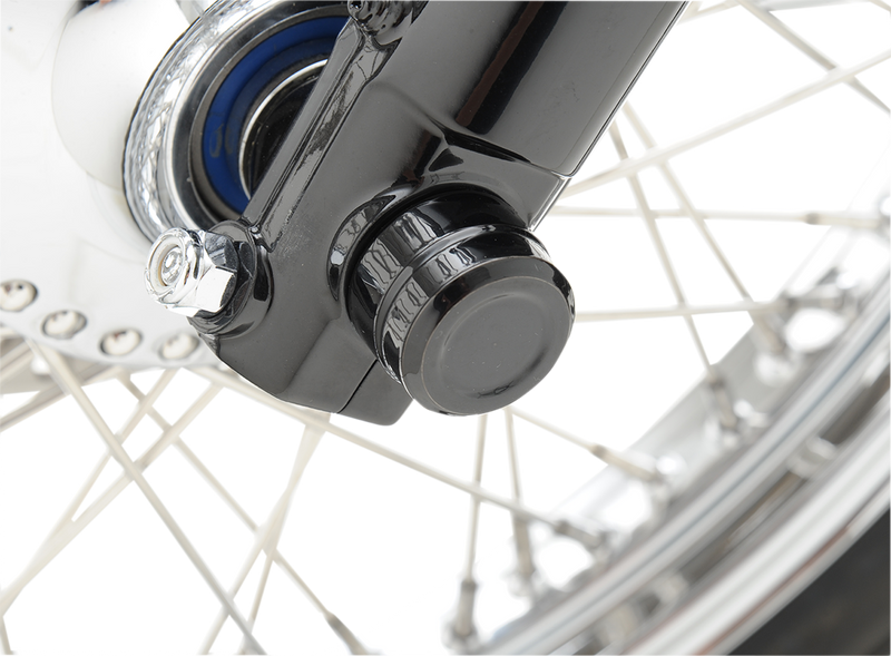DRAG SPECIALTIES Axle Cap - Front - Black - '08-'21 XL - 0214-0831 - PartsOutlet.com.au