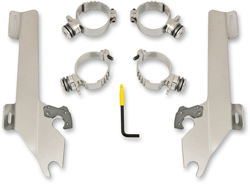 MEMPHIS SHADES Batwing Trigger Lock Mounting Kit - Kingpin - Polished MEK1927 - PartsOutlet.com.au