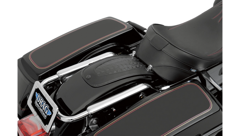 DRAG SPECIALTIES Fender Skin - Embossed Faux Gator Leather Center - 12" - FL '99-'21 - 1405-0139