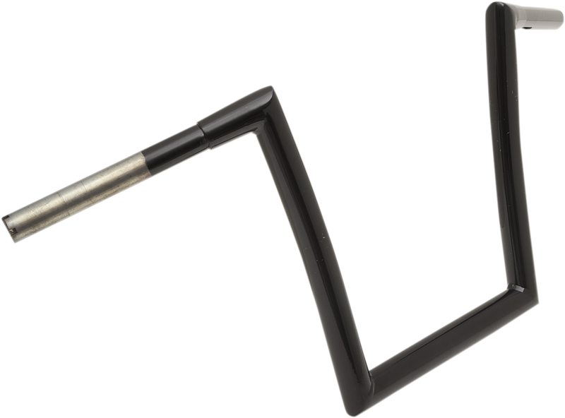 TODD'S CYCLE 1-1/4" Strip Handlebar - Strip - Fat Bobber - 12" Rise - Black 0601-2726