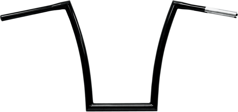 TODD'S CYCLE 1-1/4" Strip Handlebar - Strip - Fat Bobber - 12" Rise - Black 0601-2726