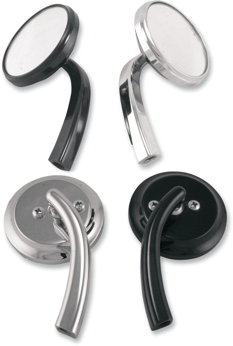 TODD'S CYCLE Mirror - Shooter - Side View - Round - Chrome - Right - Each SMR-1