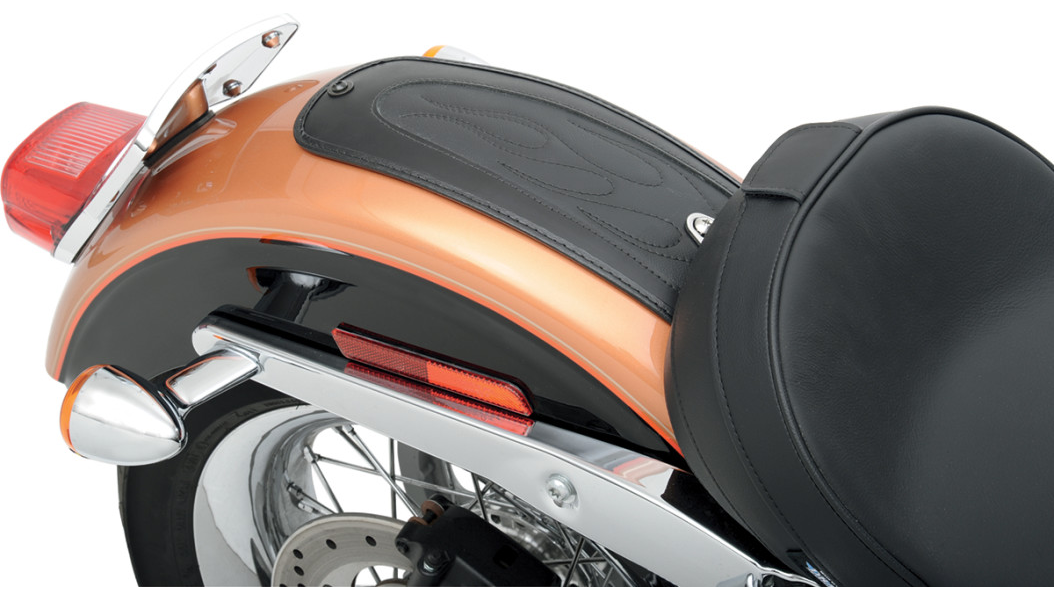 DRAG SPECIALTIES Fender Skin - Flame Stitched Automotive-Grade Vinyl Center - Harley-Davidson 2006-2017 - 15" 1405-0137