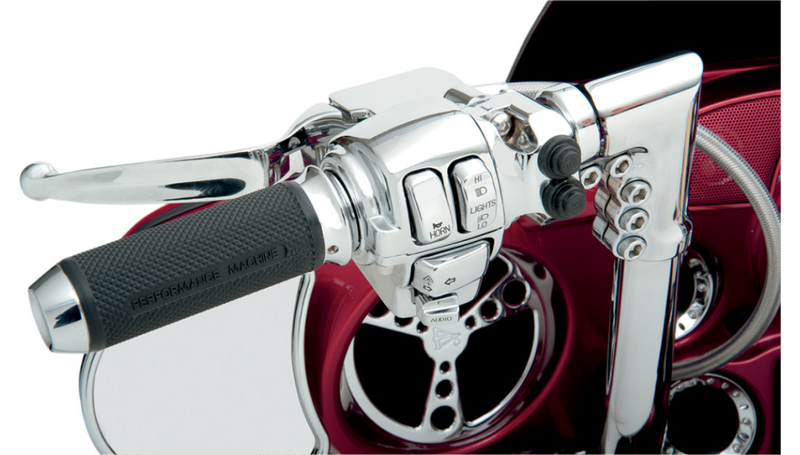 DRAG SPECIALTIES Switch Housing - Cruise - Harley-Davidson 2008-2013 - Chrome H07-0783 - PartsOutlet.com.au