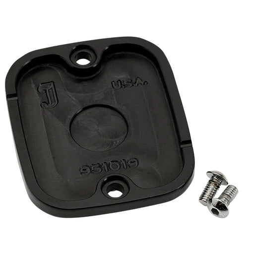 JOKER MACHINE Master Cylinder Cover - Brake - Front - Finned - Black - Harley-Davidson 1996-2009 - 951019-1 - PartsOutlet.com.au