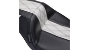 LE PERA Outcast Seat - White Double Diamond - GT1 - FLH LK-987GT1 - PartsOutlet.com.au