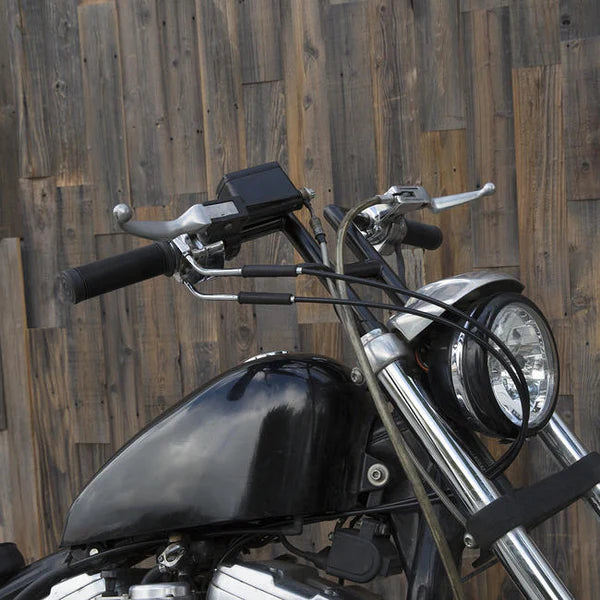 BILTWELL Handlebar - H2 - Black - SLOTTED - 6202-2016 - PartsOutlet.com.au