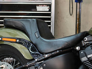 LE PERA Daytona Dual Seat – Smooth. Fits Softail Slim & Street Bob 2018up & Standard 2020up - LY-543S - PartsOutlet.com.au