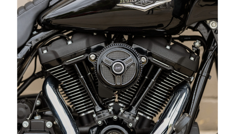 S&S CYCLE Tri-Spoke Air Cleaner Cover in Gloss Black with Machined Highlights for all Stealth Applications - 170-0210 - PartsOutlet.com.au