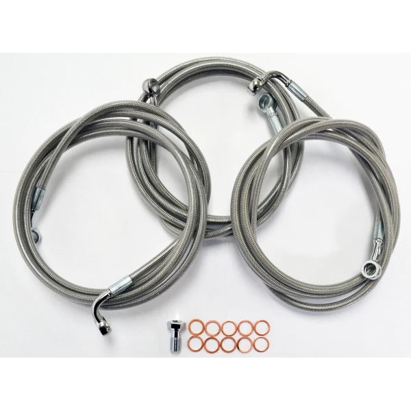 LA CHOPPERS BRAKELINES STAINLESS FOR 18-20" APE BARS ABS MODELS HD - FL '14-'20 - LA-8052B19