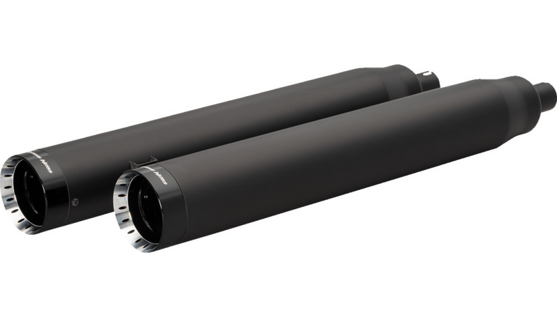 KHROME WERKS 4-1/2" War Hammer Mufflers - NO saddlebags - Black - Indian Touring '14-'22 - 202235