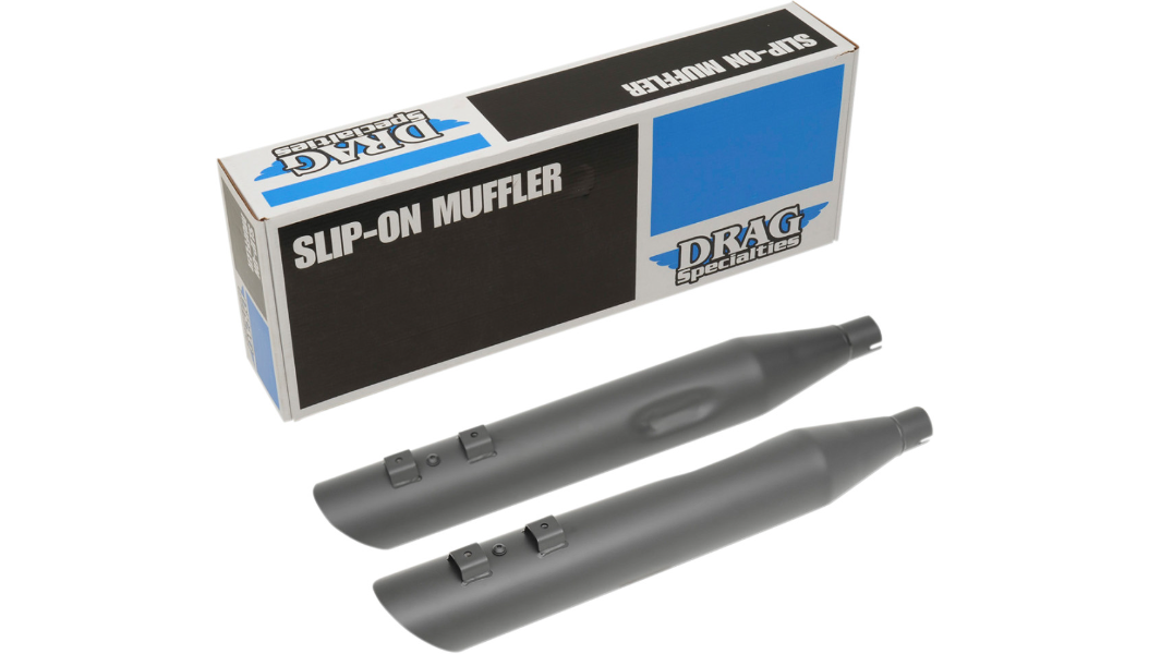 DRAG SPECIALTIES 4" Mufflers for '99-'16 FL - Black H00966